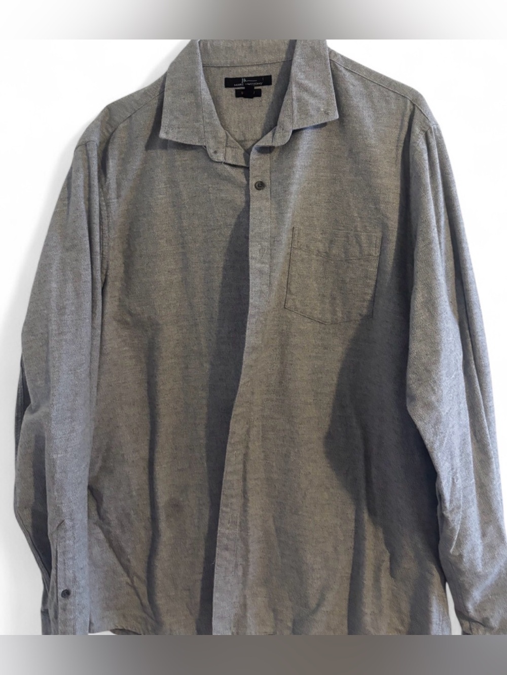 Marc Anthony Men's Light Gray Button-Front Shirt Jacket